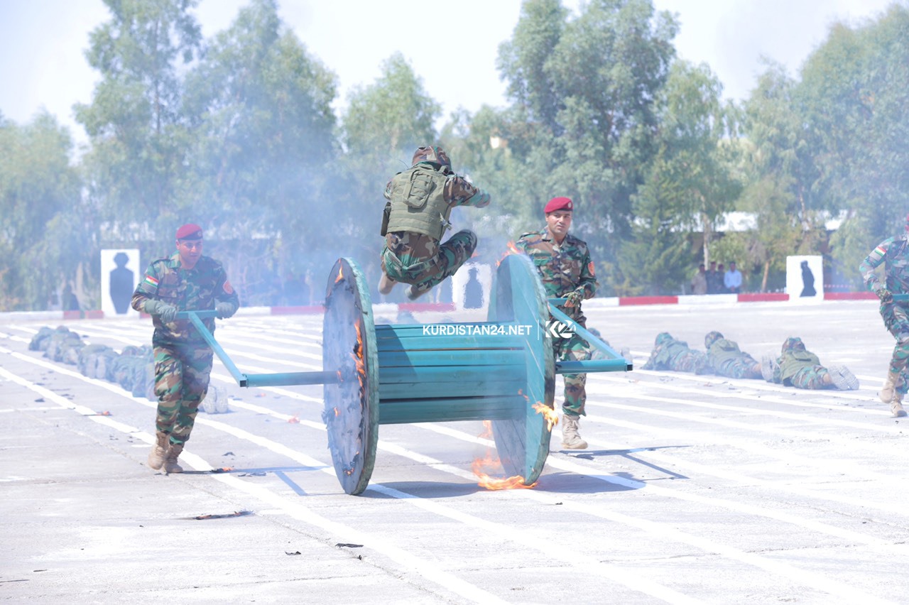 A total of 457 Kurdish Peshmerga fighters completed months of military training which US-led coalition advisers supervised, Aug. 27, 2019. (Photo: Kurdistan 24)